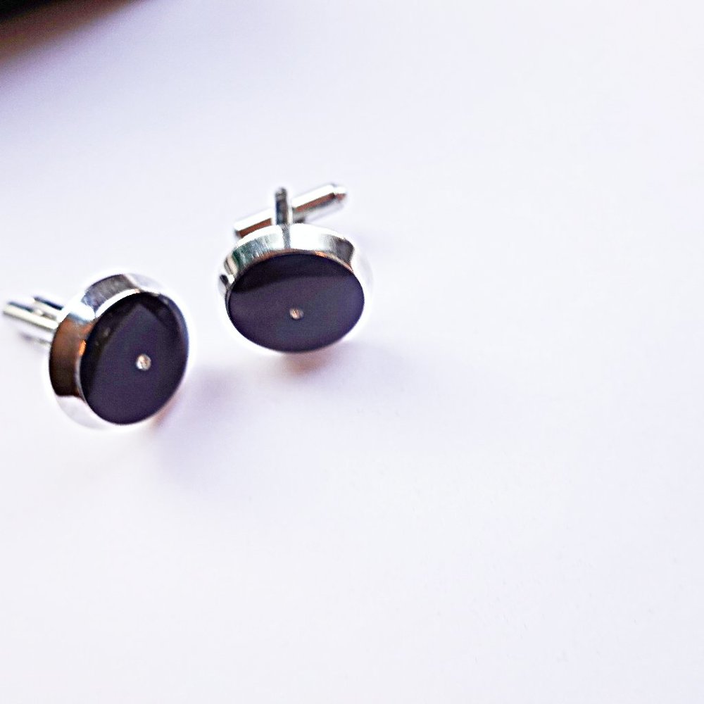 Simple Black Cufflinks